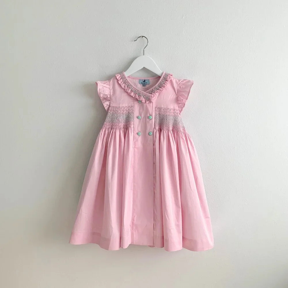 NWT Pretty Girls Smocked Dress Spanish Style Birthday Party Princess Boutique 5T - Picture 7 of 8